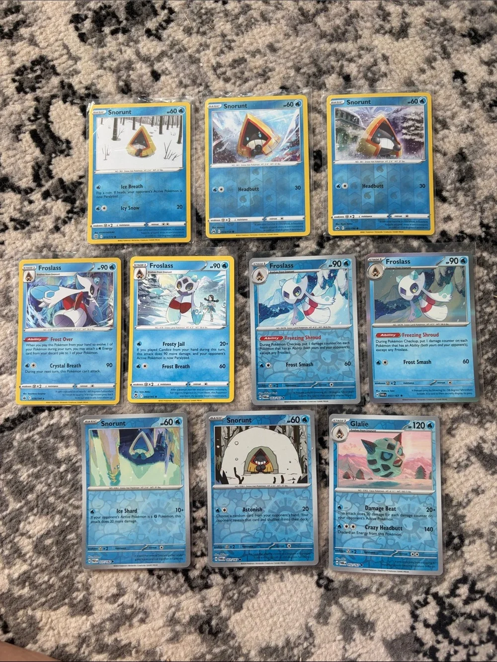 Snorunt Froslass Glalie Evolution Lot 10 Cards | Reverse Holo | ✨5/$25✨